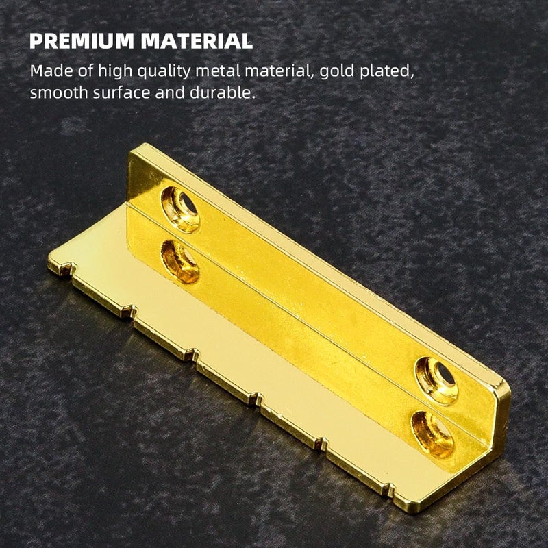 Domofa Metal Guitar Nut Slotted Nut for Lap Steel Guitar or Acoustic Guitar Replacement Parts (Gold) - Image 3